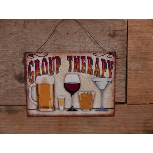 Wandbord / Tekstbord "Group Therapy"