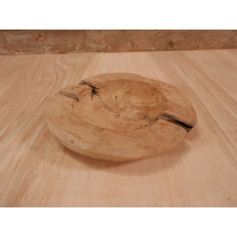  Teak houten bowl / (fruit) schaal Ø 28