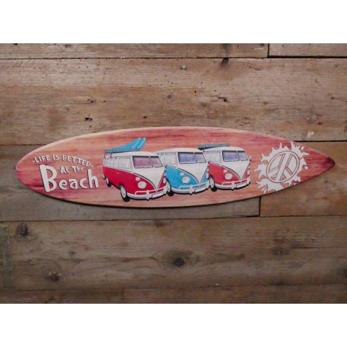 Surfplank Volkswagen "Life is better at the Beach" L